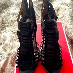 Black Coach heels never worn 5 inc heel